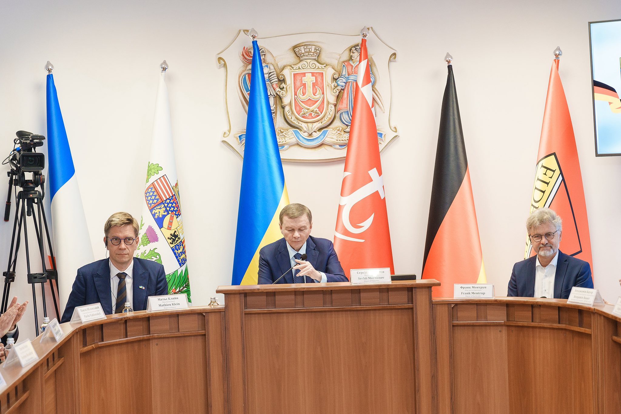 A Visit of Friendship and Solidarity: Delegations of the Twin Cities of Nancy and Karlsruhe Headed by Their Leaders Visit Vinnytsia