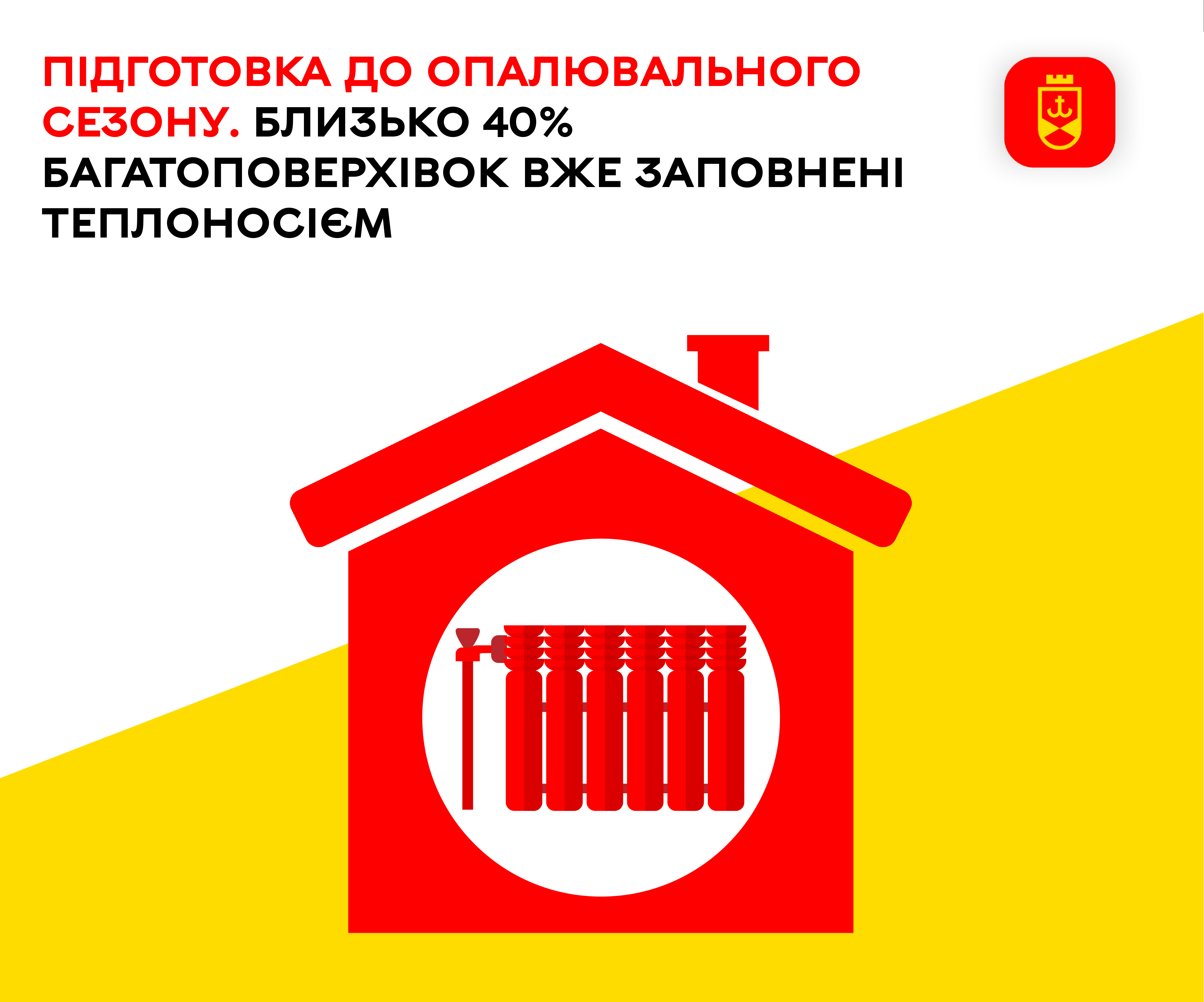 Підготовка до опалювального сезону. Близько 40% багатоповерхівок вже заповнені теплоносієм