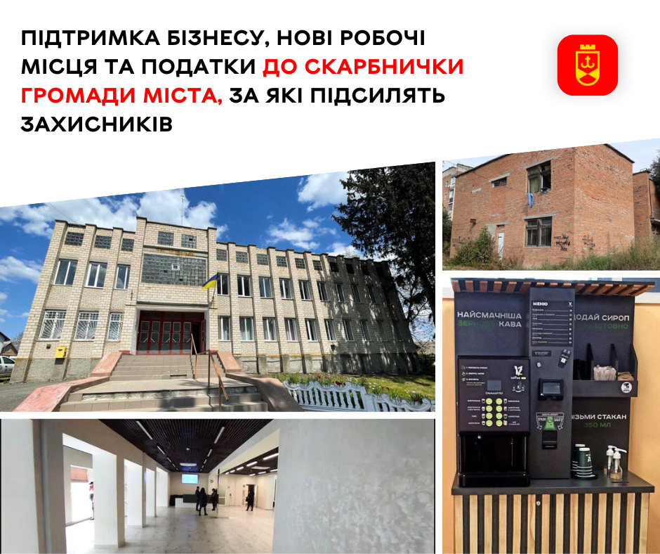 Підтримка бізнесу, нові робочі місця та податки до скарбнички громади міста, за які підсилять Захисників